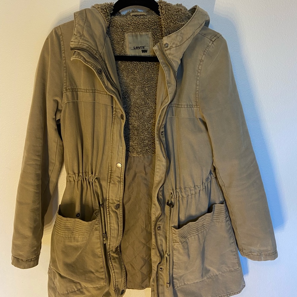 Levis green Sherpa jacket
